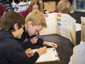 Students boys writing - Yr 1-2