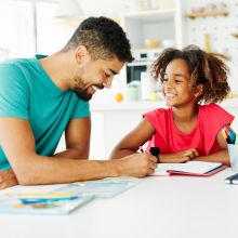 male teacher with girl