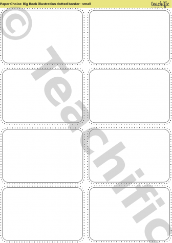 Preview image for Paper Choice:  Big Book illustration dotted border - small