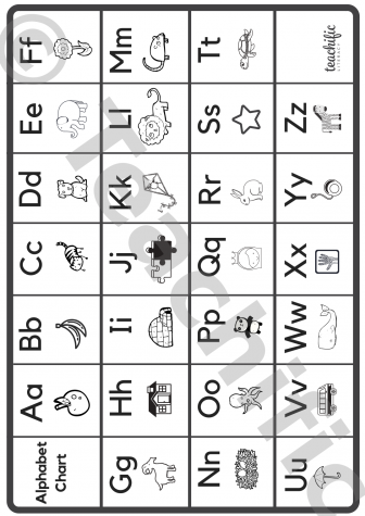 Preview image for Alphabet Charts: Illustrated - Largest