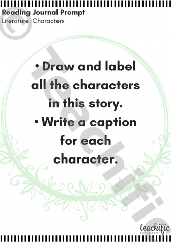 Preview image for Reading Journal Prompts: All the Characters