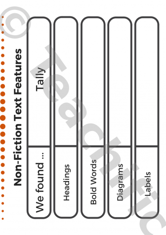 Preview image for Tally Charts: Non Fiction Text Features