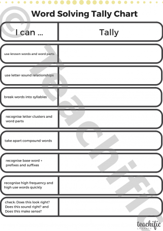 Preview image for Tally Charts: Word Solving Strategies - Student Version