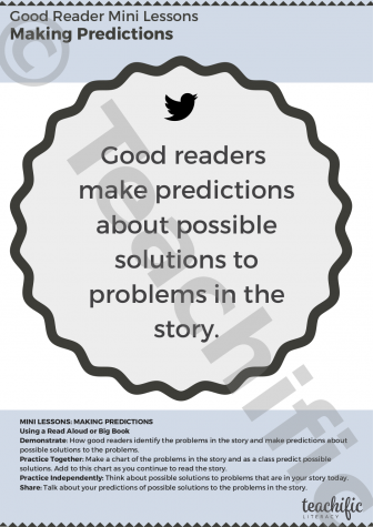 Preview image for Mini Lessons: Good Reader - Making Predictions About Solutions