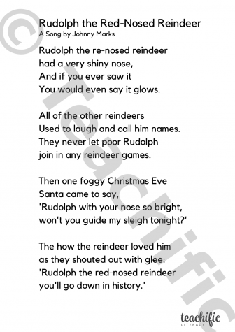 Preview image for Poem-Song: Rudolph the Red-Nosed Reindeer