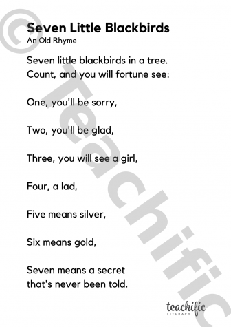 Preview image for Poem: Seven Little Blackbirds