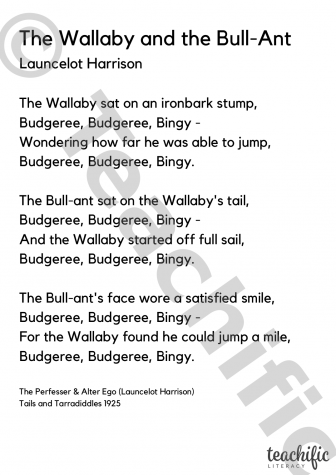 Preview image for Poem: The Wallaby and the Bull-Ant