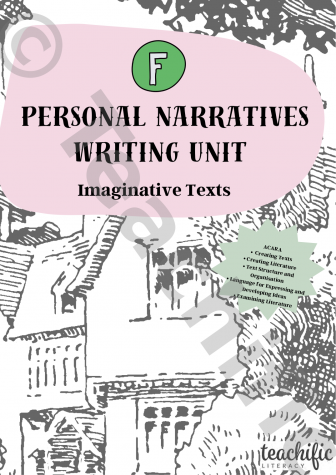 Preview image for Personal Narratives Writing Unit, Yr F