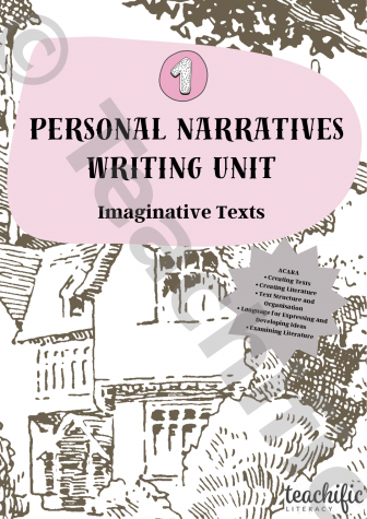 Preview image for Personal Narratives Writing Unit, Yr 1