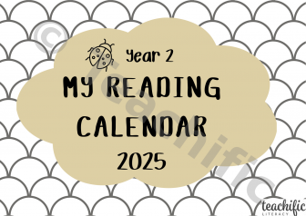 Preview image for My Reading Calendar 2025, Yr 2