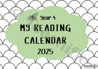 Preview image for My Reading Calendar 2025, Yr 4