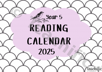 Preview image for Reading Calendars 2025, Yr 5