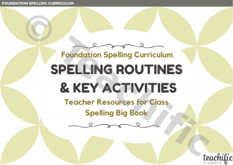Preview image for Spelling Routines and Key Activities for Students, Yr F