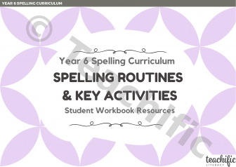Preview image for Spelling Routines and Key Activities for Students, Yr 6