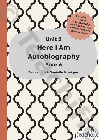 Preview image for Writing Unit 2: Autobiography by De and Danielle