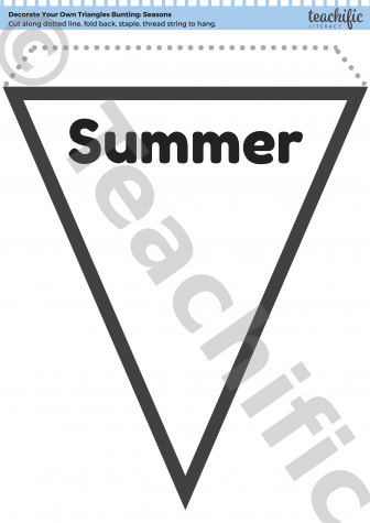Preview image for Class Tools: Decorate Your Own Triangle Bunting - Seasons 2