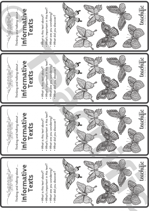 Informative Bookmarks Bookmarks - Informative Texts | Teachific