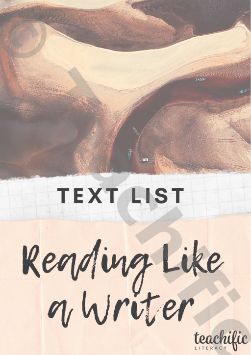 Reading Like a Writer: Text List | Teachific