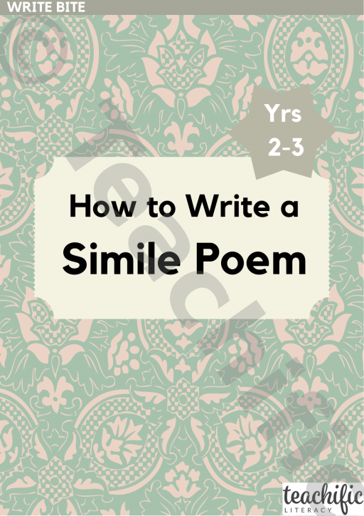 How to Write a Simile Poem Yrs 2-3 | Teachific