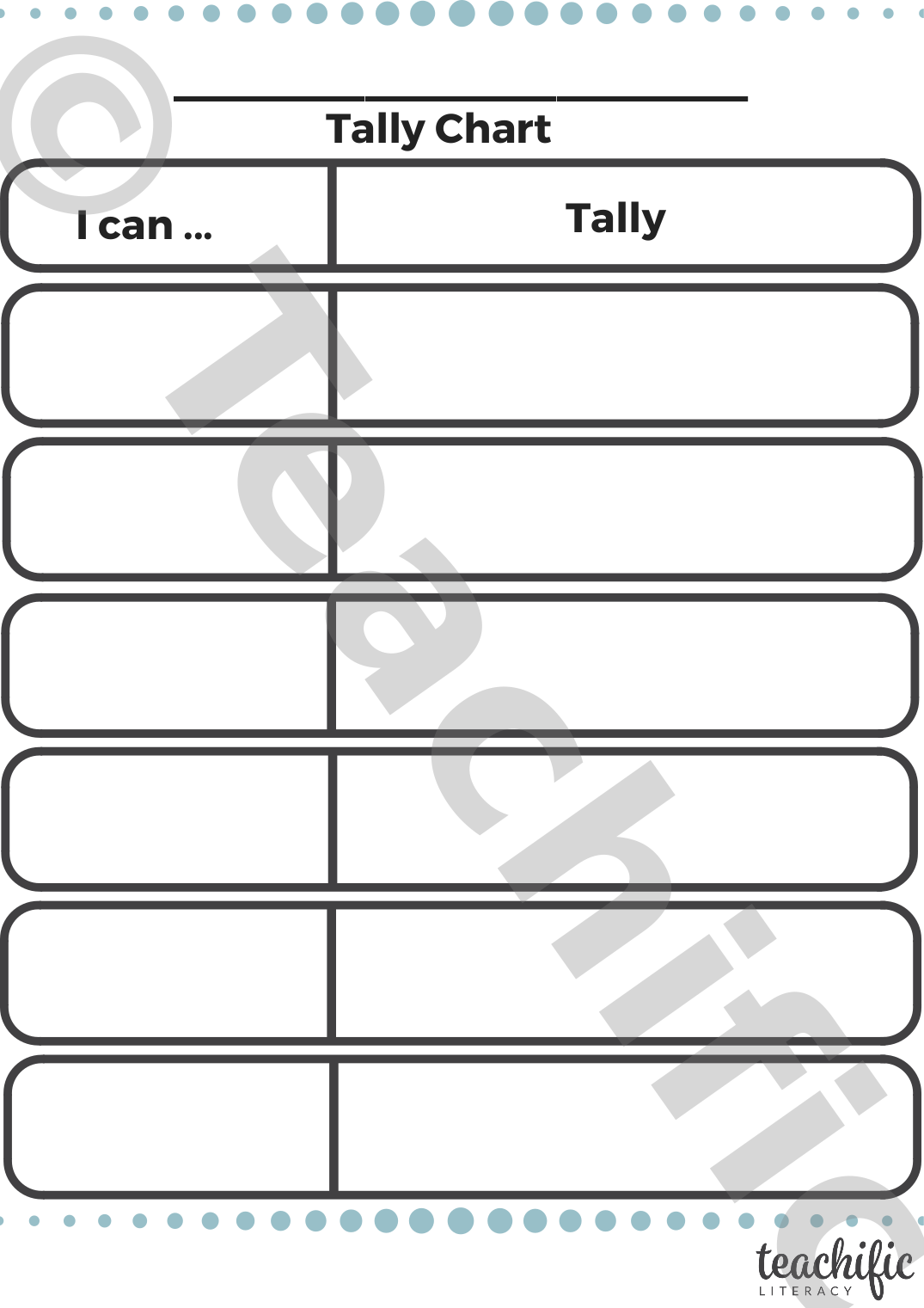 Make Your Own Tally Chart