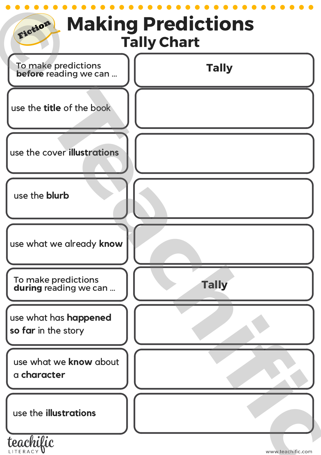 Teaching Tally Charts