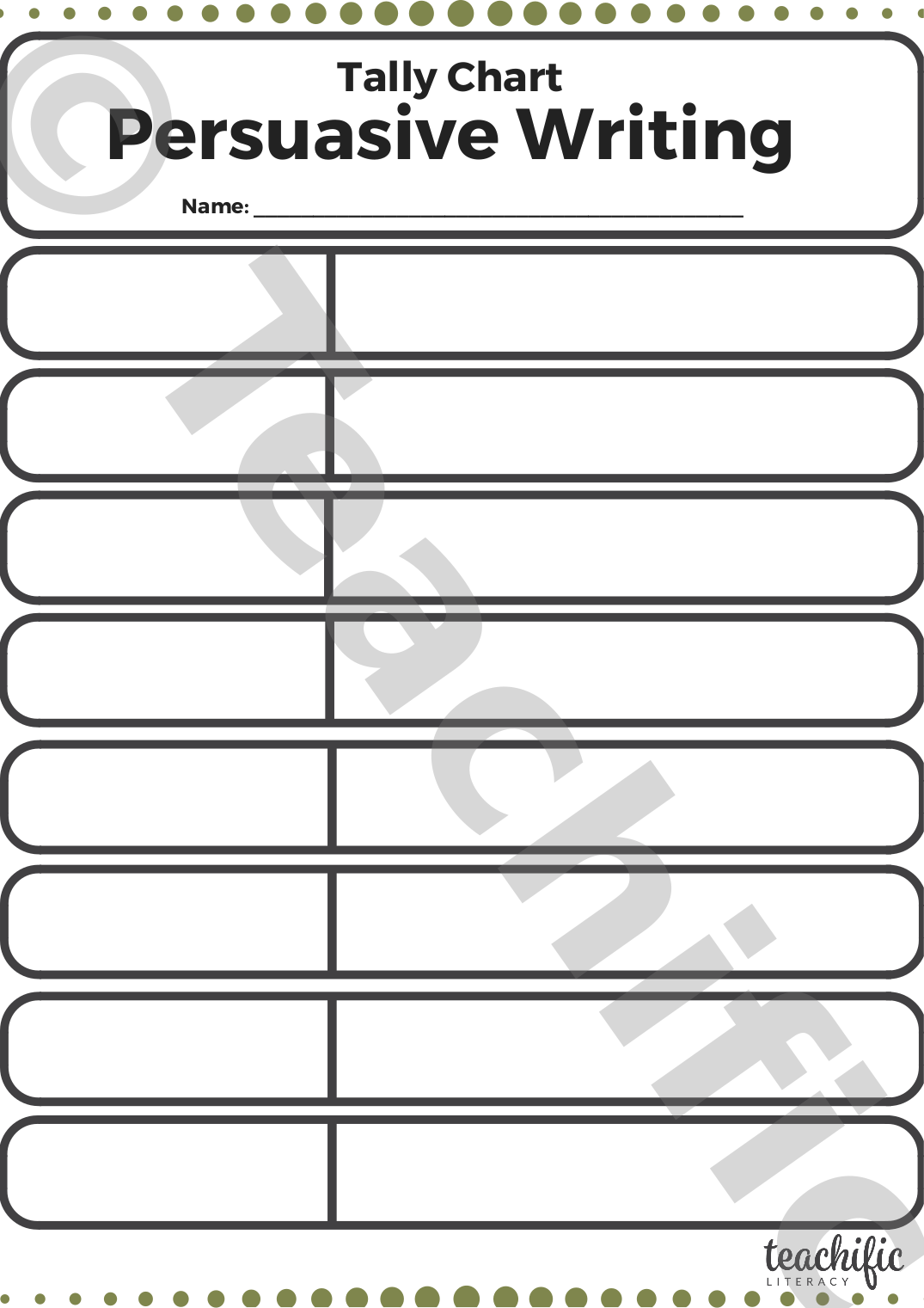 Create Your Own Tally Chart