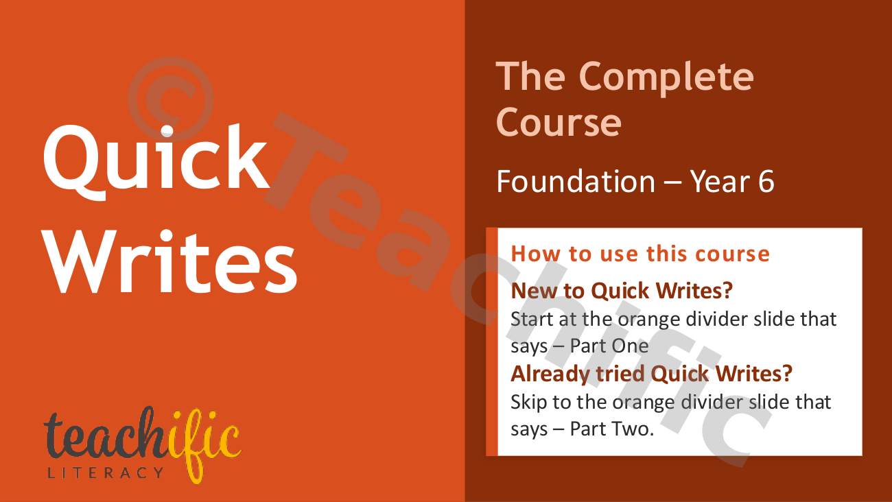 Student Quick Write Quick Writes - The Complete Course | Teachific