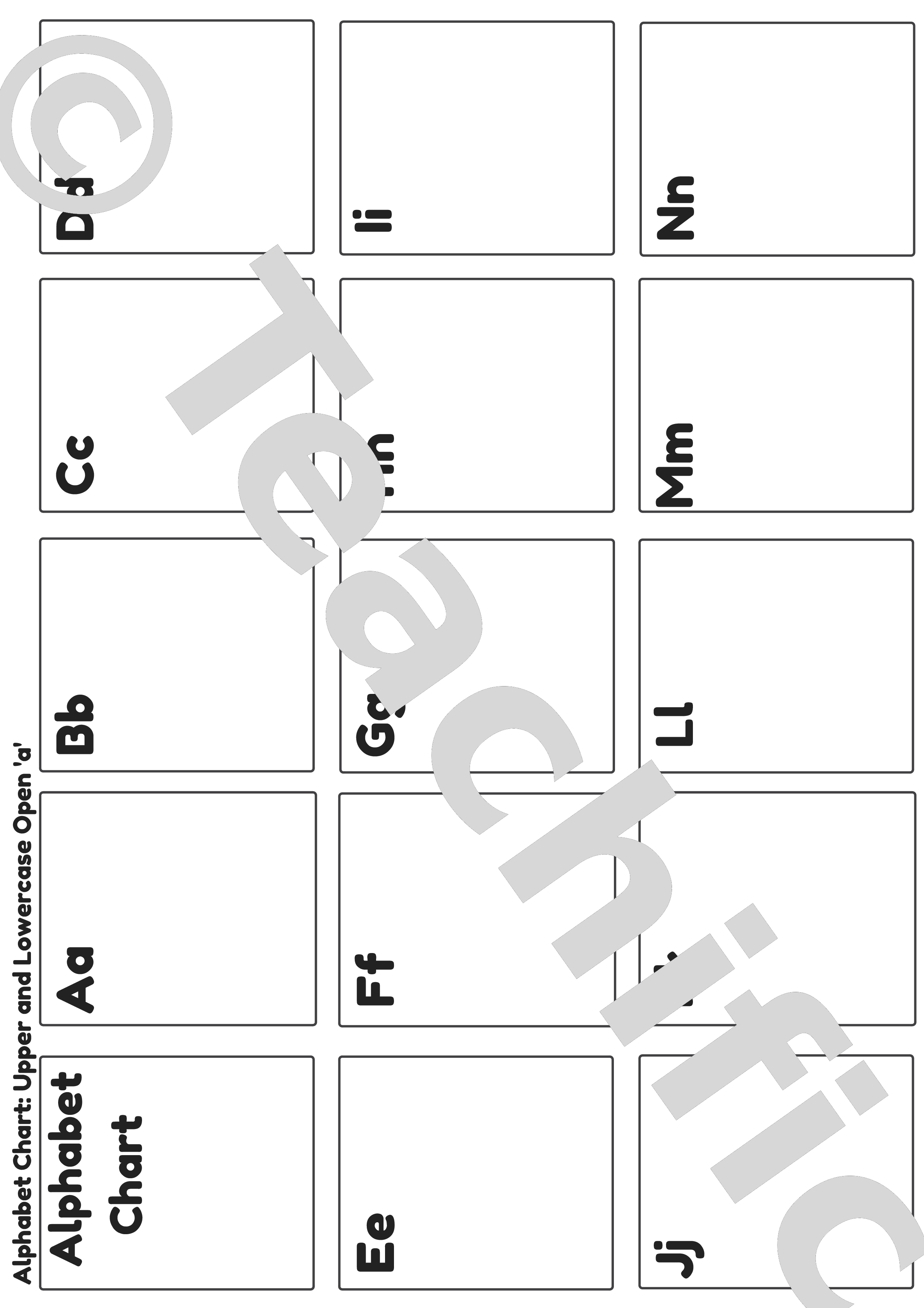 Alphabet Chart Upper And Lower Case