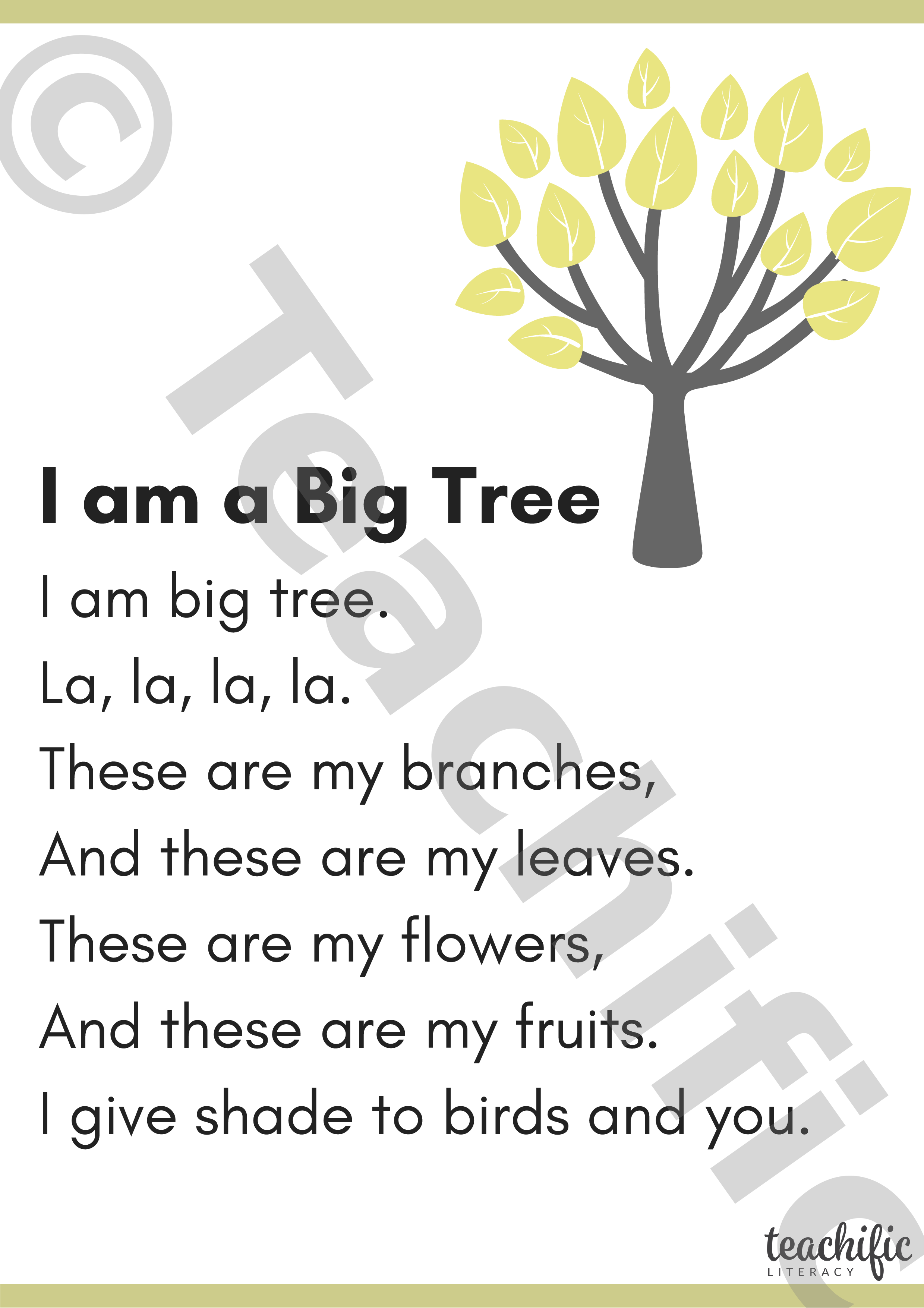 i am tree essay