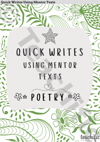 Preview image for Quick Writes Using Mentor Texts - Poetry, Yrs 2-8