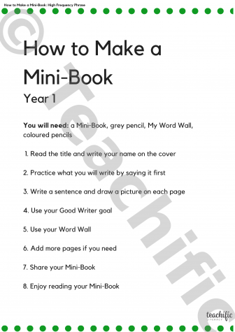 Preview image for Mini-Book How To: High Frequency Phrase Books