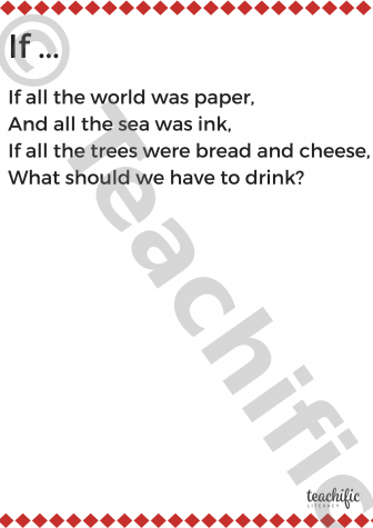 Preview image for Poems Yr 3,4: If...