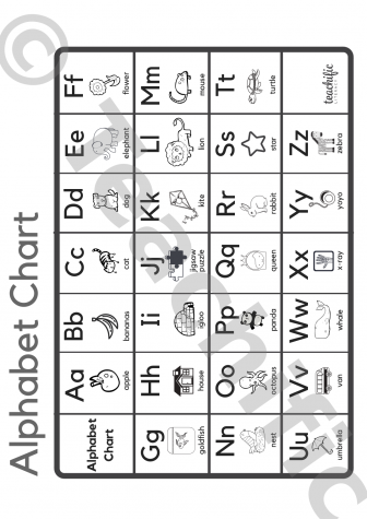 Preview image for Alphabet Charts: Illustrated - Large