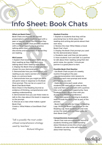 Preview image for Info Sheets: Book Chats