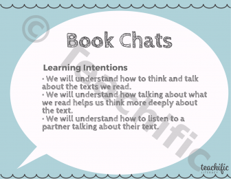 Preview image for Book Chats: Learning Intentions