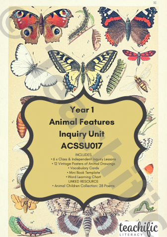 Preview image for Biological Sciences Animal Features Unit - Year 1 