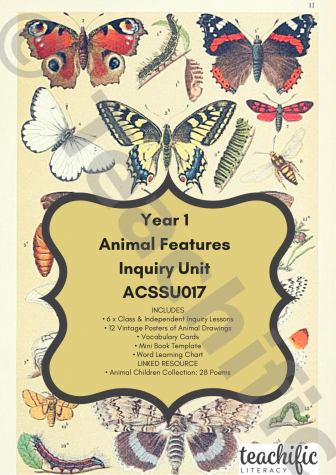Preview image for Biological Sciences Animal Features Unit - Year 1