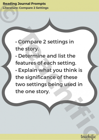 Preview image for Reading Journal Prompts: Compare Two Settings