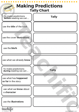 Preview image for Tally Charts: Making Predictions - Fiction