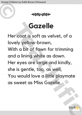 Preview image for Animal Children Poems: Gazelle
