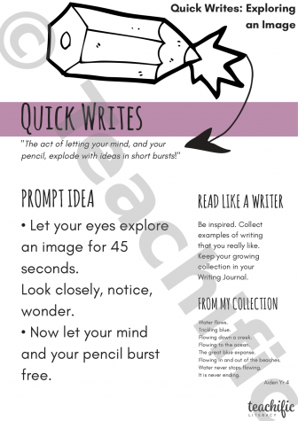Preview image for Quick Writes: Prompts - Exploring an Image