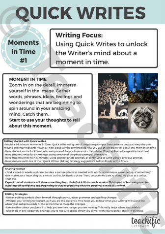 Preview image for Quick Writes: Moments in Time #1