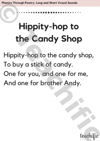 Preview image for Phonics Through Poetry: Hippity-Hop to the Candy Shop
