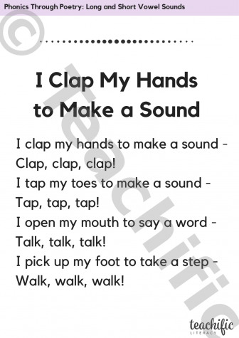 Preview image for Phonics Through Poetry: I Clap my Hands