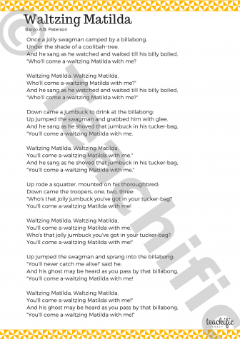 Preview image for Poems Yr 5-8: Waltzing Matilda - Banjo Paterson