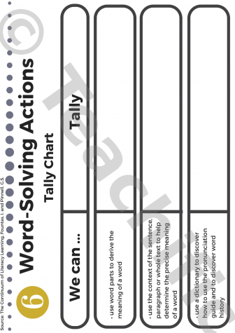 Preview image for Tally Charts: Word Solving Actions, Yr 6