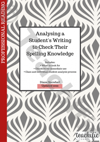 Preview image for Analysing a Student's Writing to Check Their Spelling Knowledge - v2022