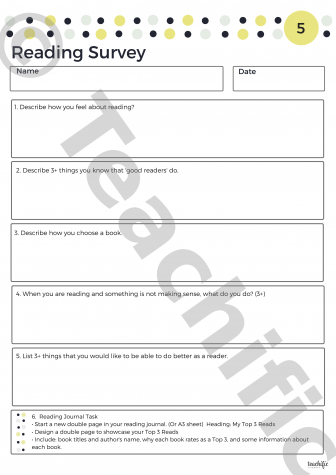Preview image for CUE101 Reading Surveys: Year 5
