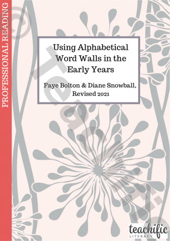Preview image for Using Alphabetical Word Walls in the Early Years by Diane Snowball