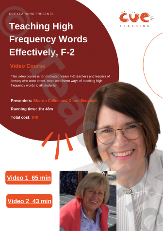 Preview image for Video Course: Teaching High Frequency Words, Years F-2